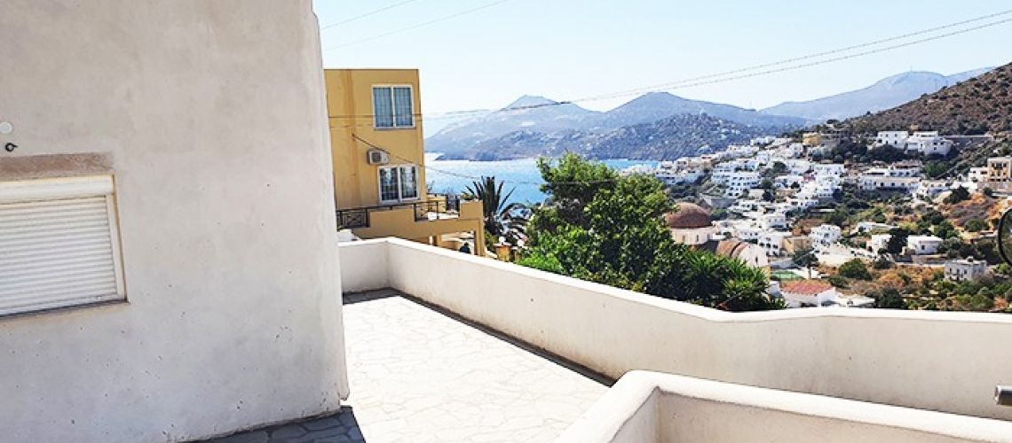 Γραφική κατοικία για πώληση με πανοραμική θέα στο Αιγαίο Πλάτανος Λέρος Picturesque house for sale with panoramic views of the Aegean Sea Platanos Leros εικόνα ακινήτου