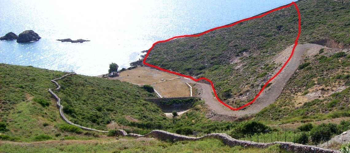 Οικόπεδο μπροστά στη θάλασσα προς πώληση Λειψοί Seafront plot for sale in Lipsi εικόνα ακινήτου