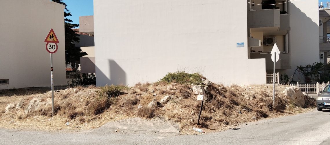 Οικόπεδο γωνιακό με θέα προς πώληση Αγία Αικατερίνη Πατελλών, Ηράκλειο Κρήτης εικόνα ακινήτου
